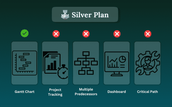 Excel-based project tracking silver plan